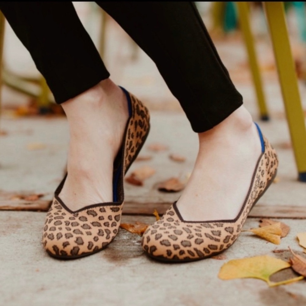 Rothy’s Round Toe Leopard Print In Like New Condi… - image 1